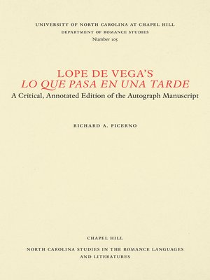 cover image of Lope de Vega's Lo que pasa en una tarde